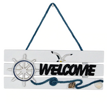 Mediterranean Wooden Welcome Sign