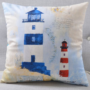 Watercolor Style Marine Cushion Covers
