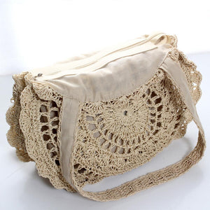 Large Woven Straw Tote Bag