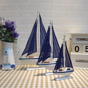 Blue Sailing Ship