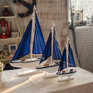 Blue Sailing Ship
