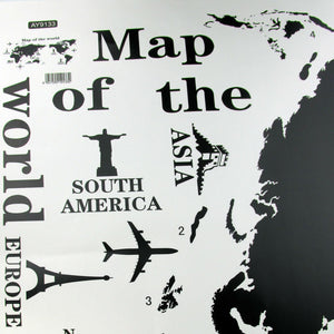 Giant World Map Wall Sticker