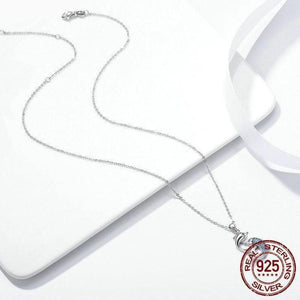 925 Sterling Silver Romantic Dolphin Pendant + Necklace | Little Miss Meteo