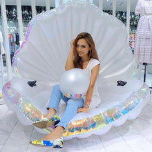 Giant Inflatable Shell Floating Bed | Little Miss Meteo