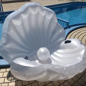 Giant Inflatable Shell Floating Bed | Little Miss Meteo