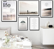 Life and Sea Poster - Motivational Quotes