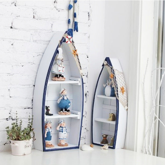 Mediterranean Style Fishing Boat Shaped Cabinets - 2 pcs – Little Miss Meteo