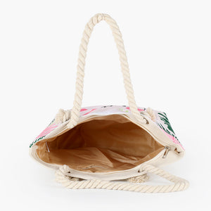 Pink Flamingo Beach Bag - Tote Bag - Fashion | Little Miss Meteo