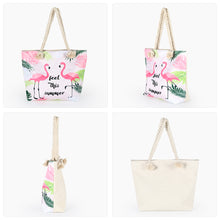 Pink Flamingo Beach Bag - Tote Bag - Fashion | Little Miss Meteo