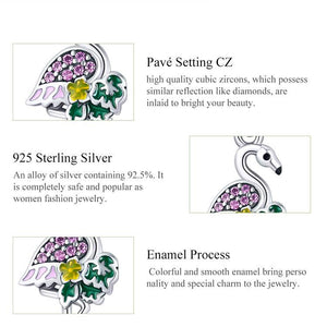 925 Sterling Silver Flamingo Pendant | Little Miss Meteo