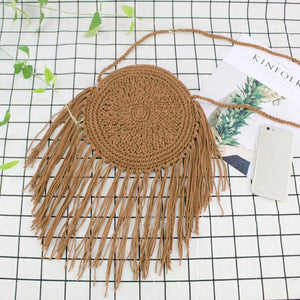 Rattan Woven Vintage Bag With Fringes | Little Miss Meteo