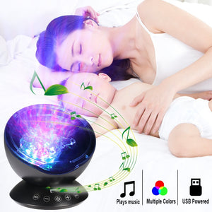 Ocean Waves Projector with Built-In Speaker