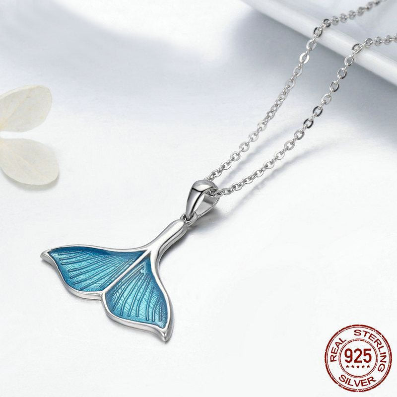 Whale's Tail Silver Pendant + Necklace | Little Miss Meteo