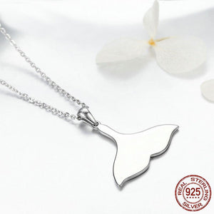 Whale's Tail Silver Pendant + Necklace | Little Miss Meteo